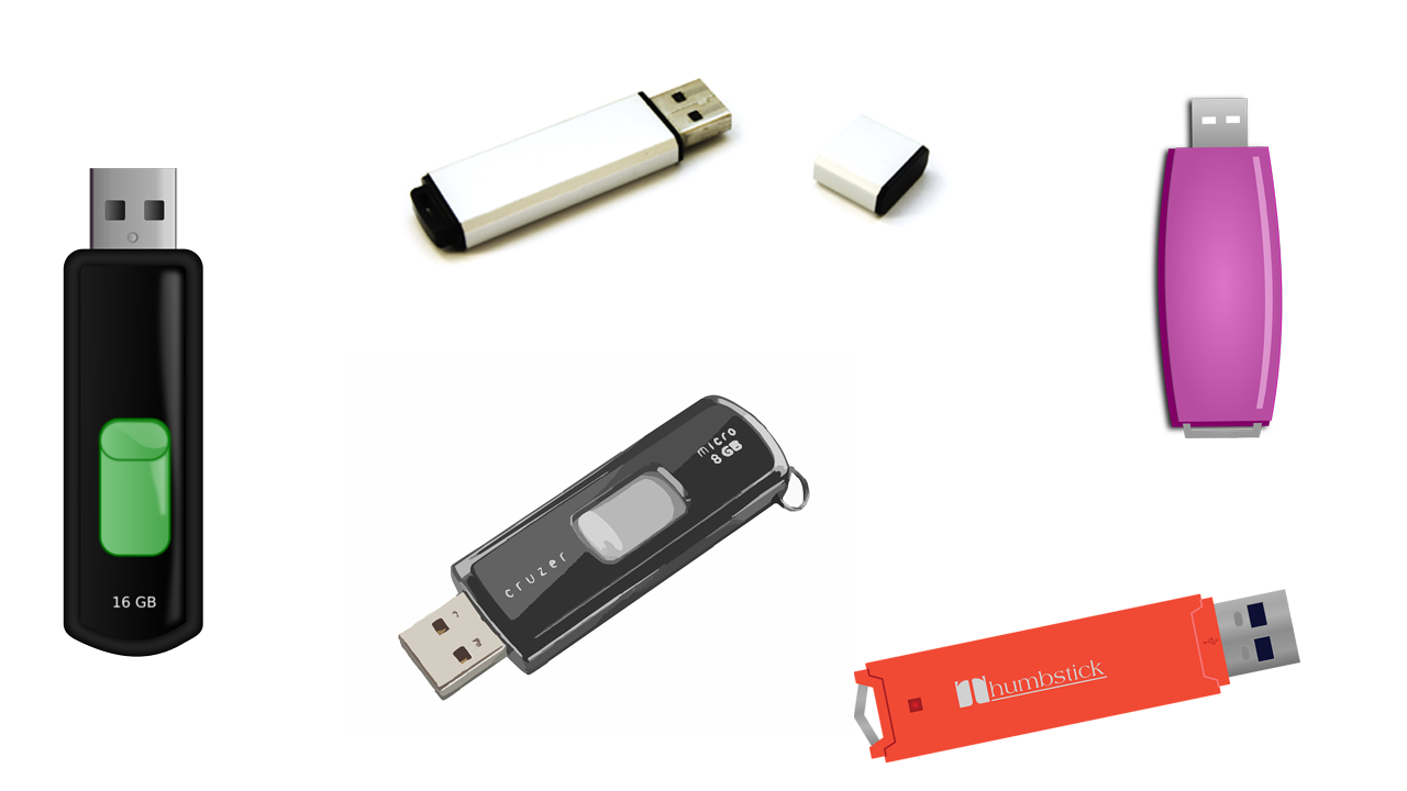 Images of various flash drives